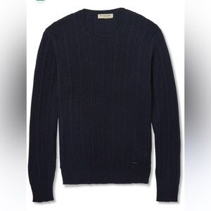 Burberry Dark Blue Cashmere Crewneck Sweater